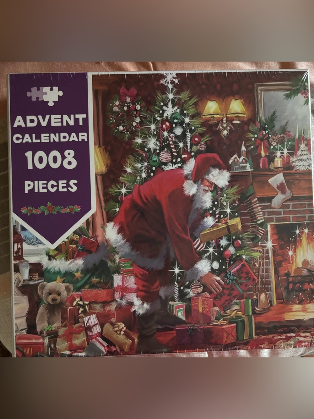 Christmas Advent Calendar 1008 Pieces - Santa Red Puzzle